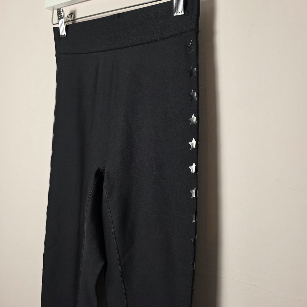 Ultracor Black Star Leggings Medium High Waisted Luxe Athletic Yoga Pants - Picture 4 of 7